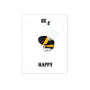 ansichtkaart "be e happy"