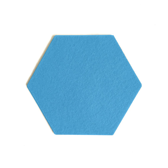 deze hexagoon blauwe onderzetter is handgemaakt hittebestendig en wasbaar