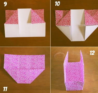 vouw je eigen origami bakje
